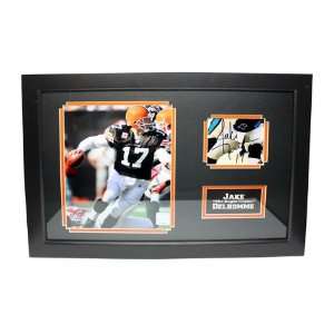 Cleveland Browns Jake Delhomme Autographed 12x18 Deluxe Frame   Sports 