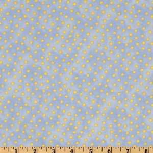  44 Wide Woodland Friends Polka Dots Blue/Yellow Fabric 