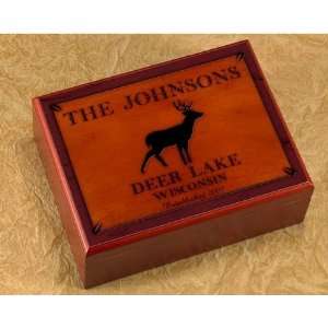  Stag Cabin Series Personalized Humidor