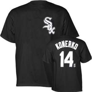 Paul Konerko Black Majestic Name and Number Chicago White Sox T Shirt