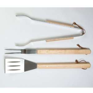 Oval Pro Chef 3pc BBQ Tool Set Patio, Lawn & Garden