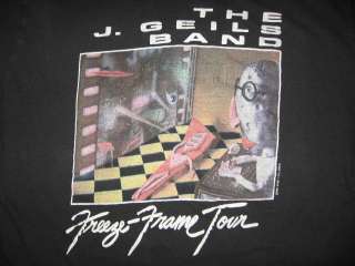 vintage 1981 J. GEILS BAND FREEZE FRAME TOUR T Shirt MEDIUM rock 