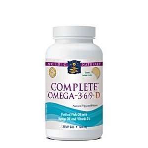  Complete Omega 3 6 9 120 Softgels, Nordic Naturals Health 