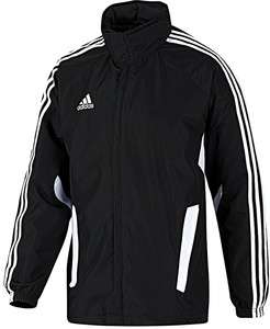 Adidas Tiro 11 All Weather Jacket Rain NWT Black White Hood $70 Mens S 