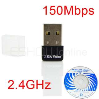 150Mbps WiFi wireless Network LAN Card Adapter USB Black MINi D2020A 