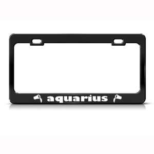 Aquarius Sign Zodiac Metal license plate frame Tag Holder
