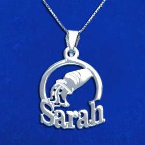  Sterling Silver Aquarius Sign Name Pendant Jewelry