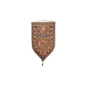   Emanuel Tapestry with Shalom in English (Large/ Gold)