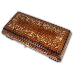 Exquisite Grand Arabesque Inlaid Sorrento Music Box From F. Scala With 