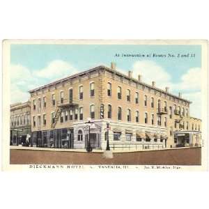   Postcard   Dieckmann Hotel   Vandalia Illinois 