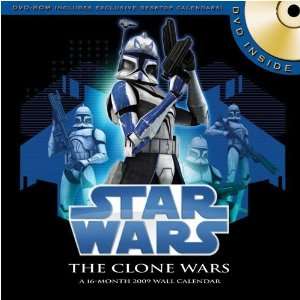  Star Wars The Clone Wars 2009 DVD ROM Wall Calendar 