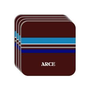Personal Name Gift   ARCE Set of 4 Mini Mousepad Coasters (blue 
