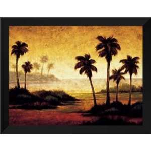  Gregory Williams FRAMED Art 28x36 Sunset Palms II