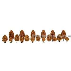 Model Power N Scale 1 3/4   3 3/4 Assorted Trees   Autumn 