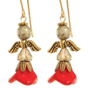  Ardent Designs 14k Gold Yofiel Tall Angel Earrings 