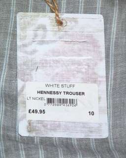 WHITE STUFF HENNESSY TROUSER 100% LINEN JEANS sz10 BNWT  