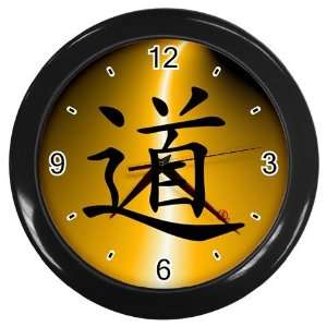  Chinese Tao and Way Black Wall Clock
