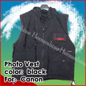 Pro Photo Vest Black for Canon 500D 550D 7D 60D user  