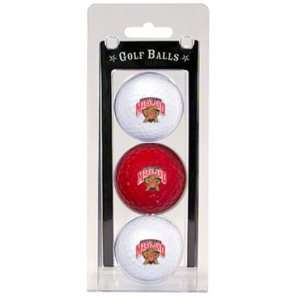 Maryland Terrapins Golf Ball Pack (Set of 3)  Sports 