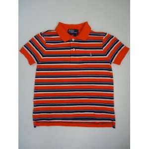  Ralph Lauren Polo Pony Toddler Baby Shirt Orange and Blue 