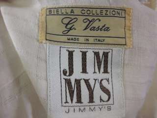 VASTA Biella Collezioni Mens Ivory Linen Shirt Sz M  