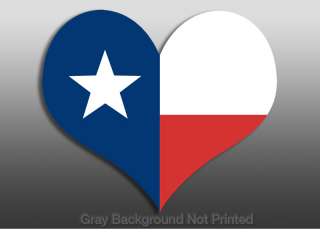 Heart Shaped Texas Flag Sticker  decal stickers lone tx  