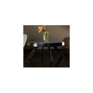  Armen Living Geode 36 Rd. Frosted Inlayed Glass Top Table 