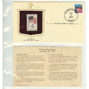 Historic Stamps of America 50 Star Flag Stamp Issue Date July 4, 1960 