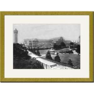  Gold Framed/Matted Print 17x23, The Crystal Palace, London 