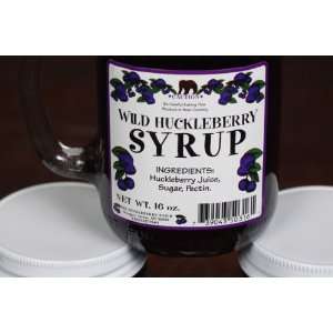 Wild Huckleberry Syrup   16oz  Grocery & Gourmet Food