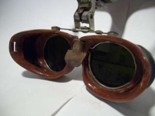 ANTIQUE Old Vtg AMERICAN OPTICAL #625 GOGGLES Steampunk Welding 