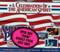 American Pride Sticker Trading Card Case 10 boxes  