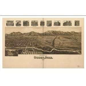 Historic Ogden City, Utah, c. 1890 (M) Panoramic Map 