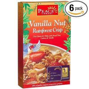 Peace Cereal Vanilla Nut Rainforest Crisp, 16.4 Ounce Boxes (Pack of 6 