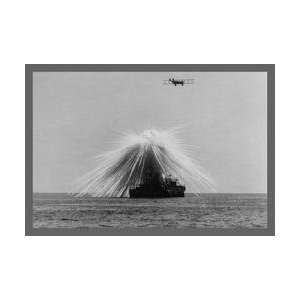  Bombing of the USS Alabama 28x42 Giclee on Canvas
