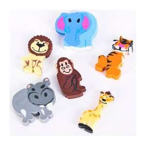  Mini Zoo Animal Erasers 