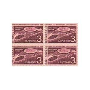 Us Pavilion At Brussels Set of 4 X 3 Cent Us Postage Stamps Scot 