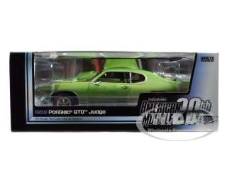 Brand new 118 scale diecast model car of 1969 Pontiac GTO Judge Green 