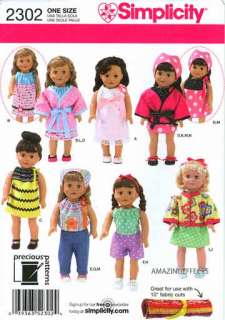 Simplicity pattern #2302 is new. Retail is price $16.95. Stored and 
