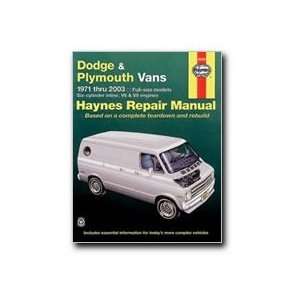 Haynes Dodge and Plymouth Vans (71   99) Manual 0038345003493  
