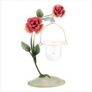Nostalgic Lovely Tea Rose Candle Holder Valentine Gift  