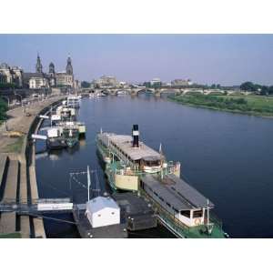 River Elbe and City Skyline, Dresden, Saxony, Germany Photographic 