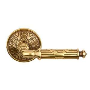   Ribbon and Reed Designer Brass Privacy Door Levers