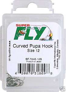 PECHE MOUCHE HAMECONS/FLY TYING CURVED PUPA HOOK #12  