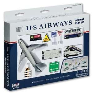 12 Piece Airline Airport Play Set 2 in 1 Package (RT2691   US Airways 