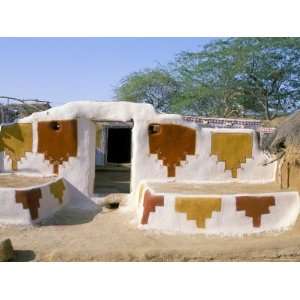 Geometric Designs on Walls of a Village House, Near Jaisalmer 