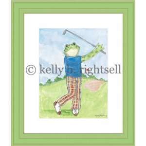 golfing froggy green frame