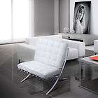 Pavilion Iconic Midcentury Modern Design Lounge Chair in White Leather 