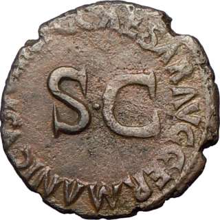   CAESAR 40AD Authentic Ancient Roman Coin Rome under CALIGULA  