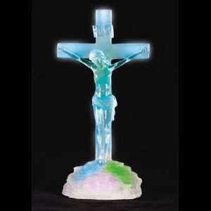  Frosted Crucifix with Multicolor Light   Style 34058